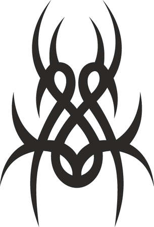 Vector symbol, ornament, tattoo. beautiful vector illustration. Drawings on the body, ancient symbols.のイラスト素材