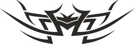 Vector symbol, ornament, tattoo. beautiful vector illustration. Drawings on the body, ancient symbols.のイラスト素材