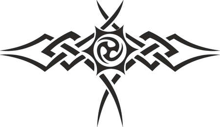 Vector symbol, ornament, tattoo. beautiful vector illustration. Drawings on the body, ancient symbols.のイラスト素材