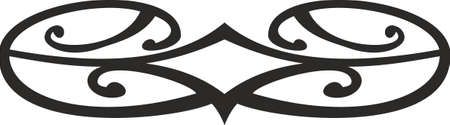 Vector symbol, ornament, tattoo. beautiful vector illustration. Drawings on the body, ancient symbols.のイラスト素材