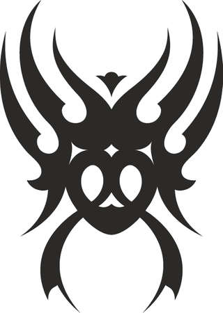 Vector symbol, ornament, tattoo. beautiful vector illustration. Drawings on the body, ancient symbols.のイラスト素材