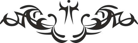 Vector symbol, ornament, tattoo. beautiful vector illustration. Drawings on the body, ancient symbols.のイラスト素材