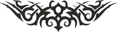 Vector symbol, ornament, tattoo. beautiful vector illustration. Drawings on the body, ancient symbols.のイラスト素材