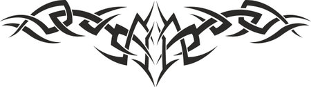 Vector symbol, ornament, tattoo. beautiful vector illustration. Drawings on the body, ancient symbols.のイラスト素材
