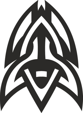 Vector symbol, ornament, tattoo. beautiful vector illustration. Drawings on the body, ancient symbols.のイラスト素材