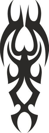 Vector symbol, ornament, tattoo. beautiful vector illustration. Drawings on the body, ancient symbols.のイラスト素材