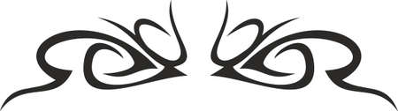 Vector symbol, ornament, tattoo. beautiful vector illustration. Drawings on the body, ancient symbols.のイラスト素材