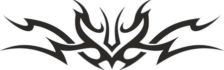 Vector symbol, ornament, tattoo. beautiful vector illustration. Drawings on the body, ancient symbols.のイラスト素材
