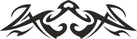 Vector symbol, ornament, tattoo. beautiful vector illustration. Drawings on the body, ancient symbols.のイラスト素材