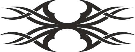 Vector symbol, ornament, tattoo. beautiful vector illustration. Drawings on the body, ancient symbols.のイラスト素材