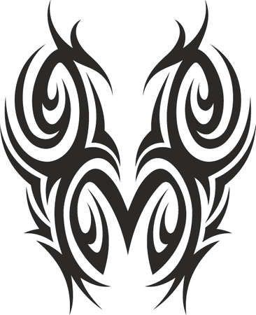 Vector symbol, ornament, tattoo. beautiful vector illustration. Drawings on the body, ancient symbols.のイラスト素材