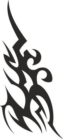 Vector symbol, ornament, tattoo. beautiful vector illustration. Drawings on the body, ancient symbols.のイラスト素材