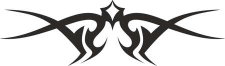 Vector symbol, ornament, tattoo. beautiful vector illustration. Drawings on the body, ancient symbols.のイラスト素材