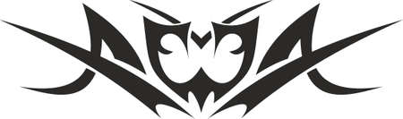 Vector symbol, ornament, tattoo. beautiful vector illustration. Drawings on the body, ancient symbols.のイラスト素材