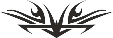 Vector symbol, ornament, tattoo. beautiful vector illustration. Drawings on the body, ancient symbols.のイラスト素材