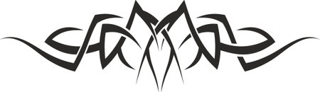 Vector symbol, ornament, tattoo. beautiful vector illustration. Drawings on the body, ancient symbols.のイラスト素材