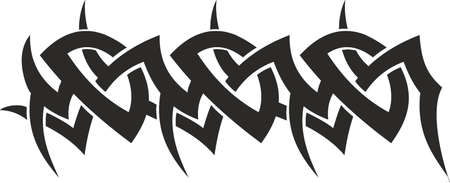 Vector symbol, ornament, tattoo. beautiful vector illustration. Drawings on the body, ancient symbols.のイラスト素材