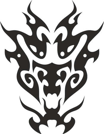 Vector symbol, ornament, tattoo. beautiful vector illustration. Drawings on the body, ancient symbols.のイラスト素材