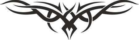 Vector symbol, ornament, tattoo. beautiful vector illustration. Drawings on the body, ancient symbols.のイラスト素材