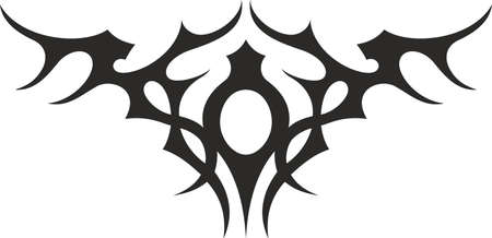 Vector symbol, ornament, tattoo. beautiful vector illustration. Drawings on the body, ancient symbols.のイラスト素材