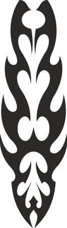 Vector symbol, ornament, tattoo. beautiful vector illustration. Drawings on the body, ancient symbols.のイラスト素材
