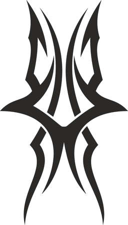 Vector symbol, ornament, tattoo. beautiful vector illustration. Drawings on the body, ancient symbols.のイラスト素材