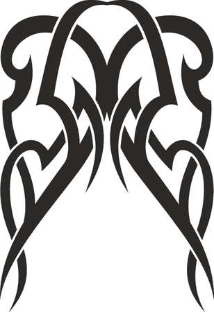 Vector symbol, ornament, tattoo. beautiful vector illustration. Drawings on the body, ancient symbols.のイラスト素材