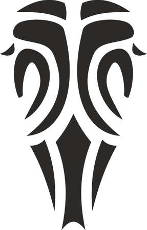 Vector symbol, ornament, tattoo. beautiful vector illustration. Drawings on the body, ancient symbols.のイラスト素材