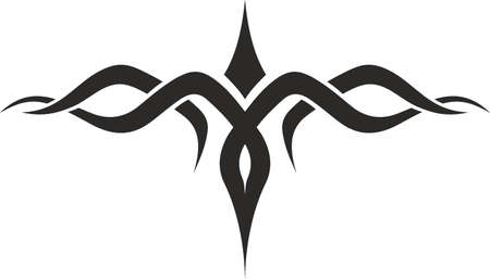 Vector symbol, ornament, tattoo. beautiful vector illustration. Drawings on the body, ancient symbols.のイラスト素材