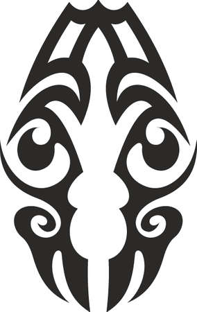 Vector symbol, ornament, tattoo. beautiful vector illustration. Drawings on the body, ancient symbols.のイラスト素材