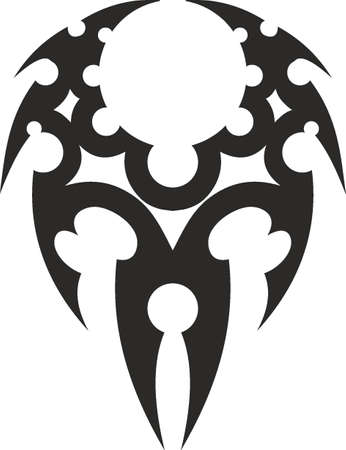 Vector symbol, ornament, tattoo. beautiful vector illustration. Drawings on the body, ancient symbols.のイラスト素材