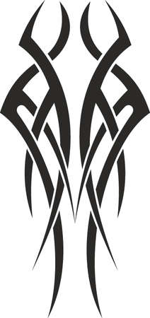 Vector symbol, ornament, tattoo. beautiful vector illustration. Drawings on the body, ancient symbols.のイラスト素材