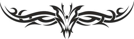 Vector symbol, ornament, tattoo. beautiful vector illustration. Drawings on the body, ancient symbols.のイラスト素材