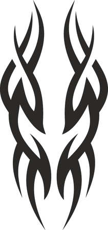 Vector symbol, ornament, tattoo. beautiful vector illustration. Drawings on the body, ancient symbols.のイラスト素材