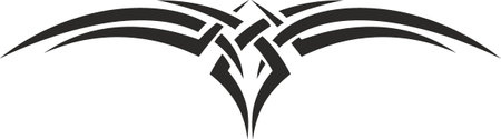 Vector symbol, ornament, tattoo. beautiful vector illustration. Drawings on the body, ancient symbols.のイラスト素材