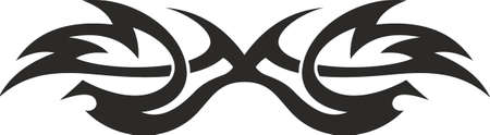 Vector symbol, ornament, tattoo. beautiful vector illustration. Drawings on the body, ancient symbols.のイラスト素材