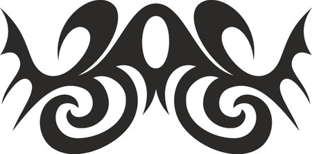 Vector symbol, ornament, tattoo. beautiful vector illustration. Drawings on the body, ancient symbols.のイラスト素材