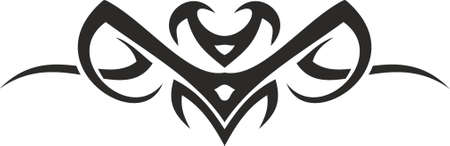 Vector symbol, ornament, tattoo. beautiful vector illustration. Drawings on the body, ancient symbols.のイラスト素材