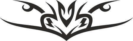 Vector symbol, ornament, tattoo. beautiful vector illustration. Drawings on the body, ancient symbols.のイラスト素材