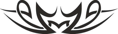 Vector symbol, ornament, tattoo. beautiful vector illustration. Drawings on the body, ancient symbols.のイラスト素材