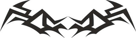 Vector symbol, ornament, tattoo. beautiful vector illustration. Drawings on the body, ancient symbols.のイラスト素材