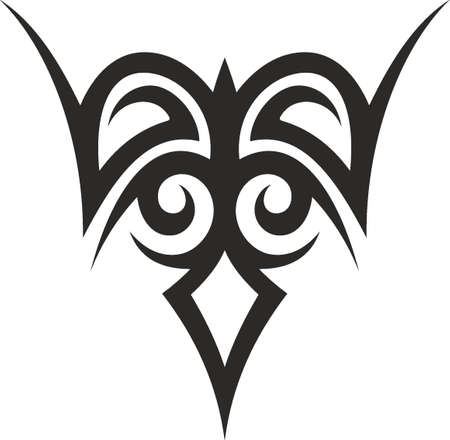 Vector symbol, ornament, tattoo. beautiful vector illustration. Drawings on the body, ancient symbols.のイラスト素材