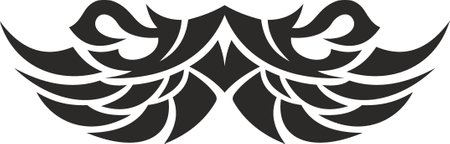 Vector symbol, ornament, tattoo. beautiful vector illustration. Drawings on the body, ancient symbols.のイラスト素材