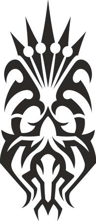 Vector symbol, ornament, tattoo. beautiful vector illustration. Drawings on the body, ancient symbols.のイラスト素材