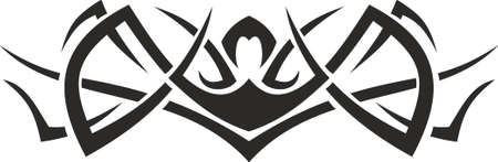 Vector symbol, ornament, tattoo. beautiful vector illustration. Drawings on the body, ancient symbols.のイラスト素材