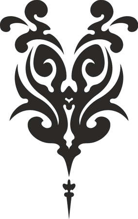 Vector symbol, ornament, tattoo. beautiful vector illustration. Drawings on the body, ancient symbols.のイラスト素材