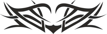 Vector symbol, ornament, tattoo. beautiful vector illustration. Drawings on the body, ancient symbols.のイラスト素材