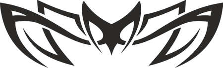Vector symbol, ornament, tattoo. beautiful vector illustration. Drawings on the body, ancient symbols.のイラスト素材