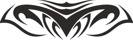 Vector symbol, ornament, tattoo. beautiful vector illustration. Drawings on the body, ancient symbols.のイラスト素材