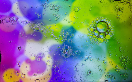 Abstract colorful background. Blurred colored drawing. Bubbles on a cheerful background.